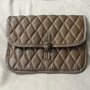 Your True Color by Brighton, gray quilted jewelry pouch - EC